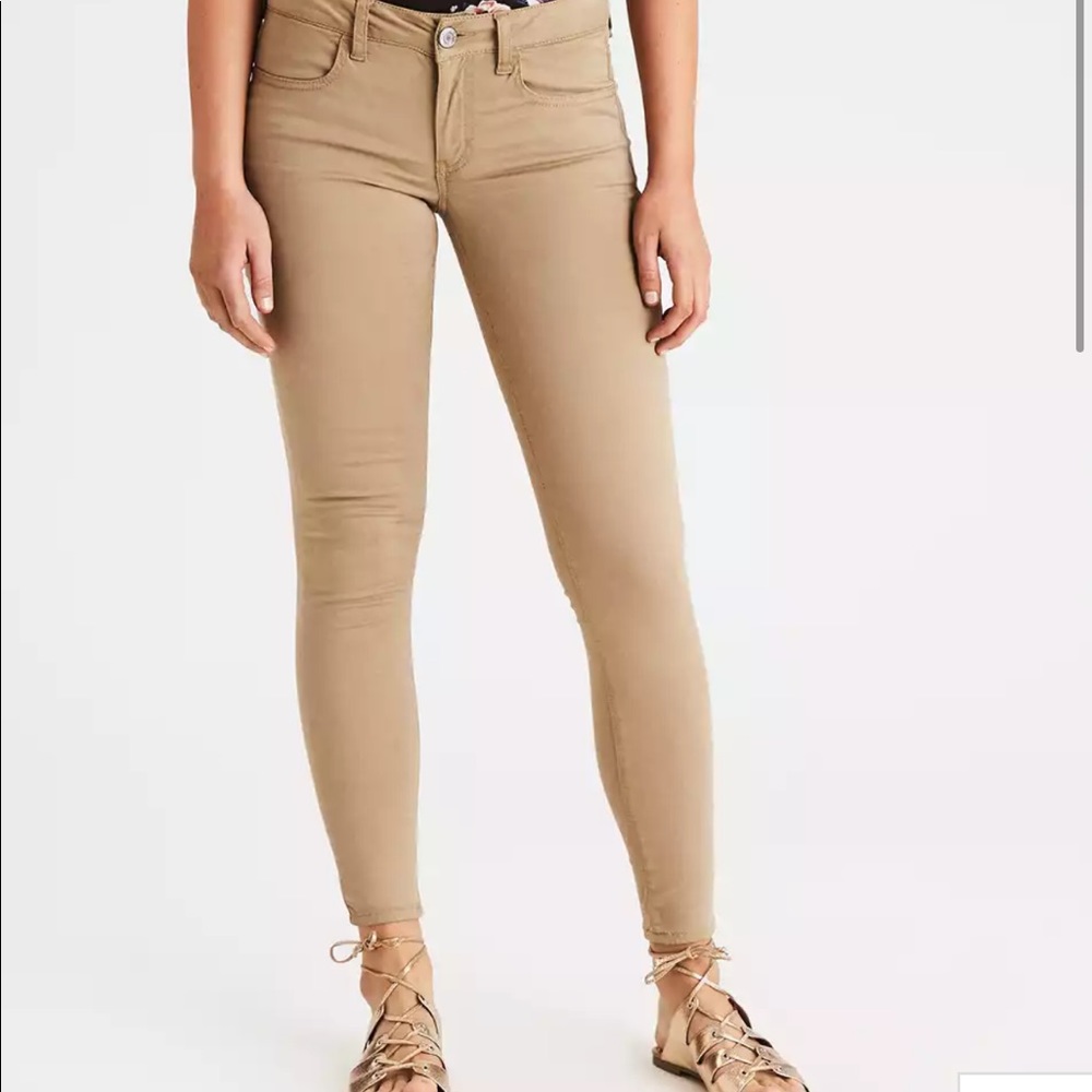 American Eagle khaki jeggings